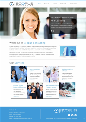 Web Design par pb pour Scopus Consulting | Design : #4653692