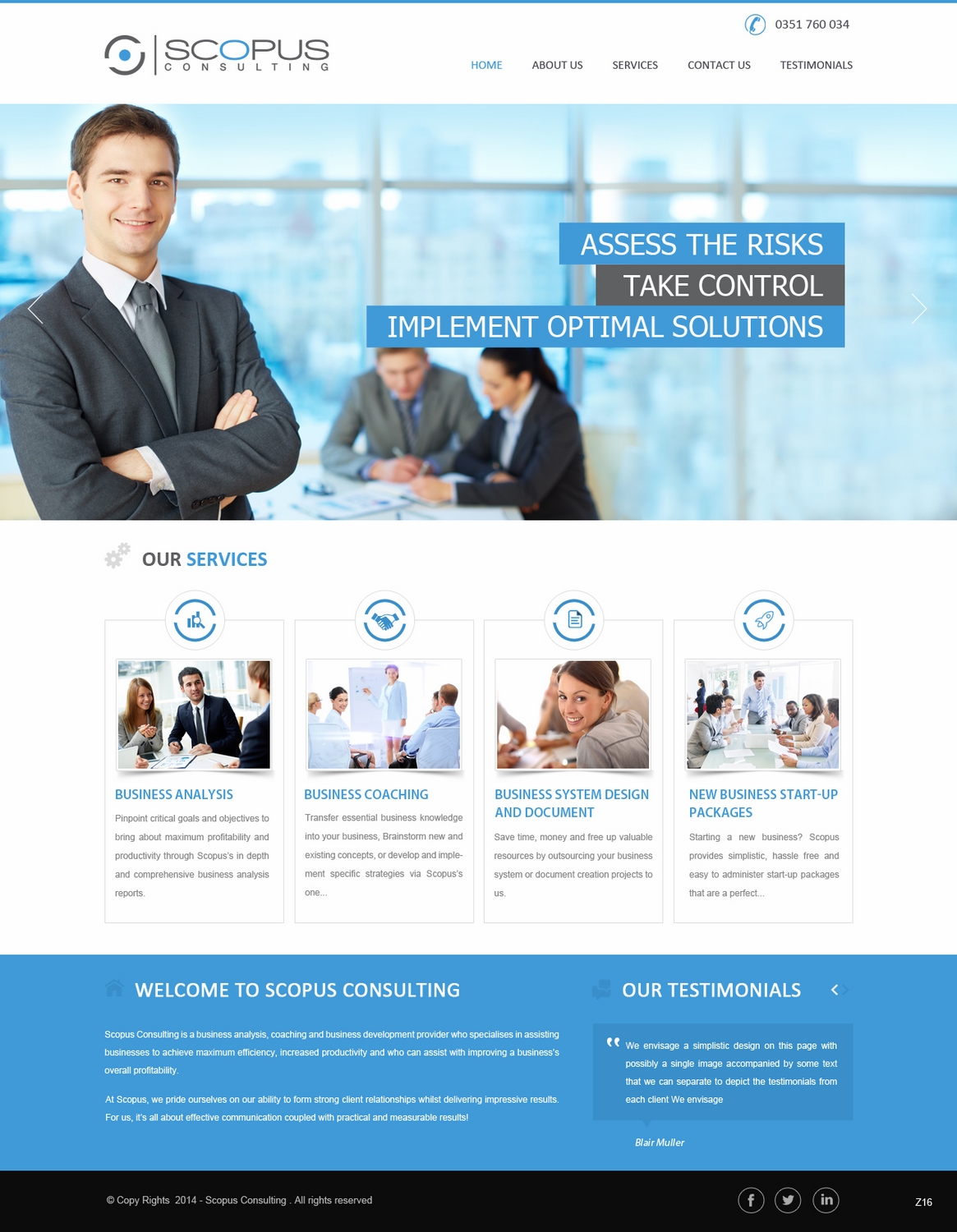 Web Design par pb pour Scopus Consulting | Design #4681370