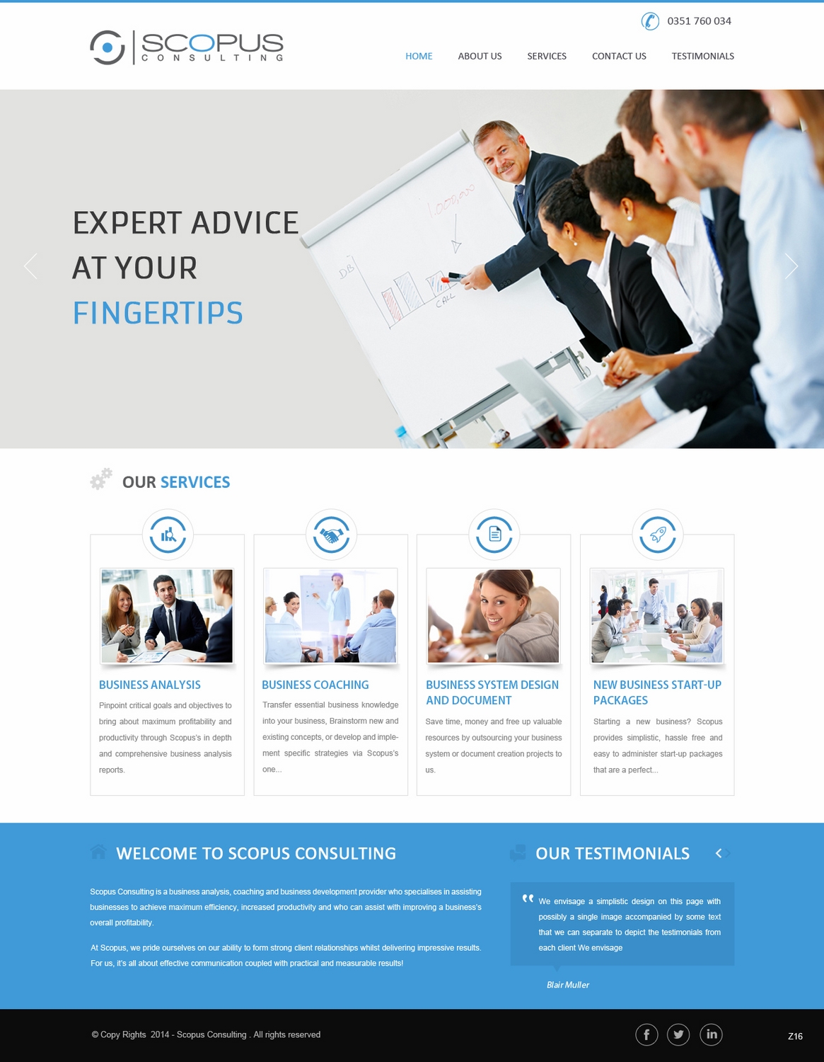 Web Design par pb pour Scopus Consulting | Design #4681382