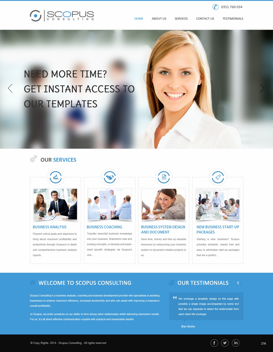 Web Design par pb pour Scopus Consulting | Design #4681385
