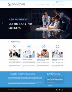 Web Design par pb pour Scopus Consulting | Design : #4681389