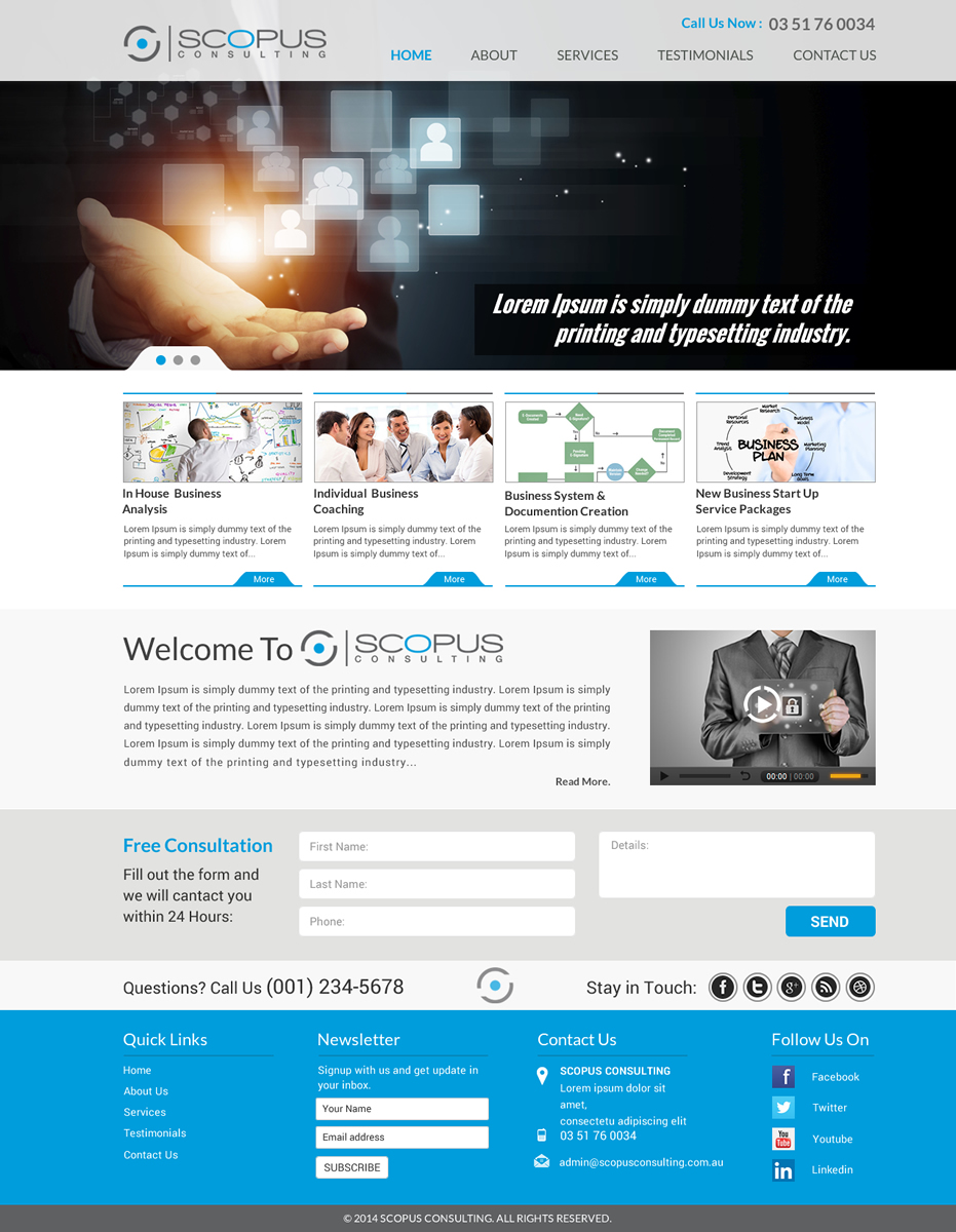 Web Design par Sbss pour Scopus Consulting | Design #4631935