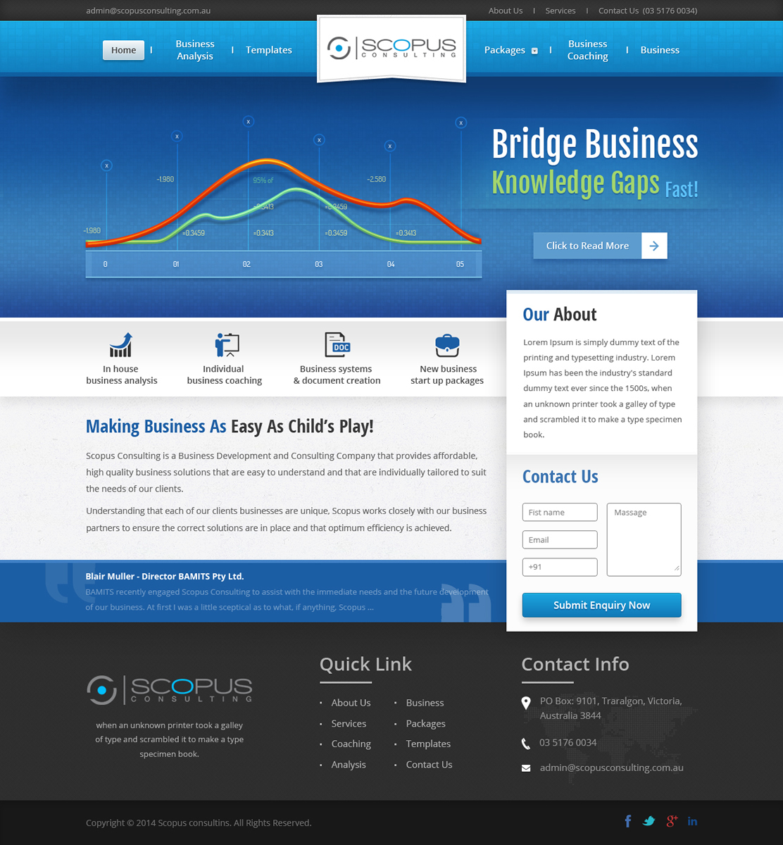 Web Design par Sbss pour Scopus Consulting | Design #4631942