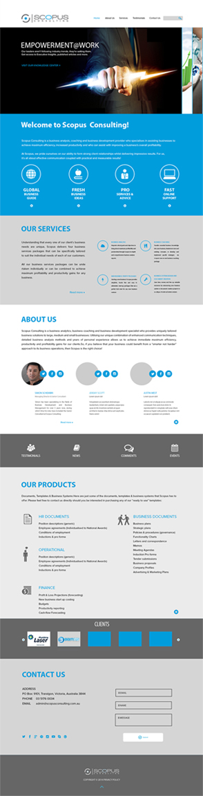 Web Design par Karthik_Designer pour Scopus Consulting | Design #4712860