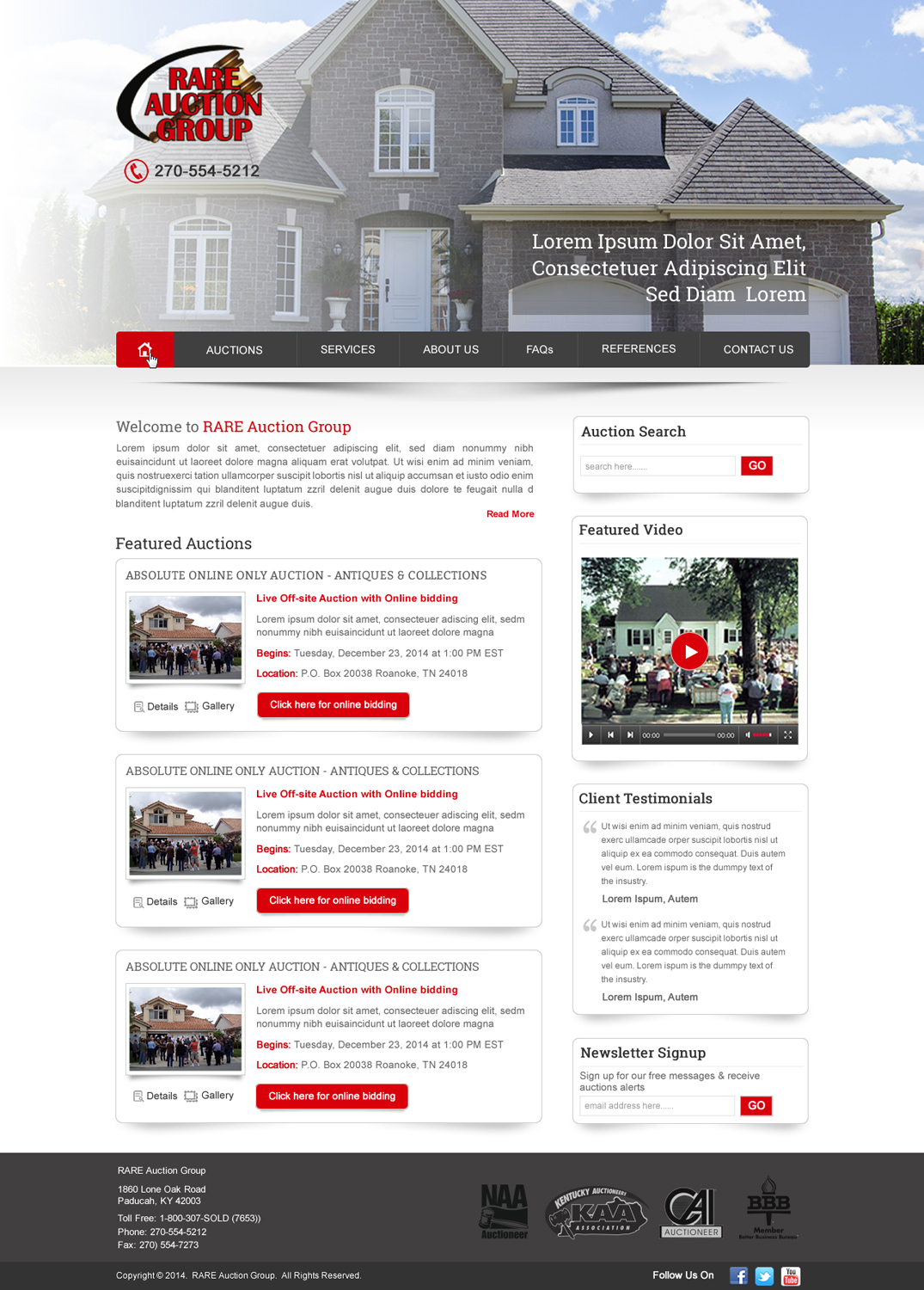 Wordpress Design by harmi_199 for AuctionServices.com, Inc. | Design #4656128