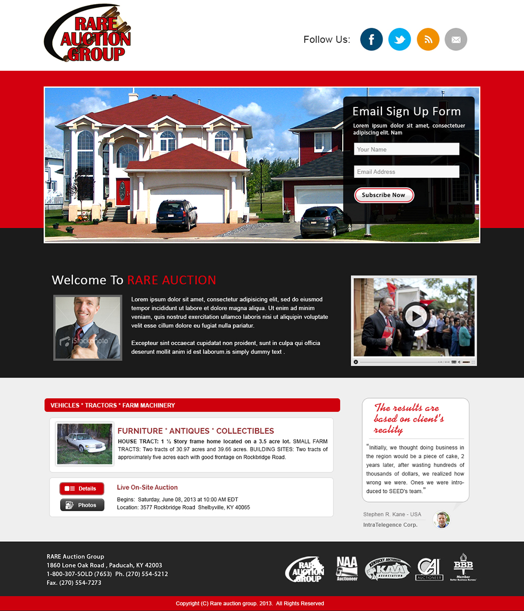Wordpress Design by webxvision for AuctionServices.com, Inc. | Design: #4654727