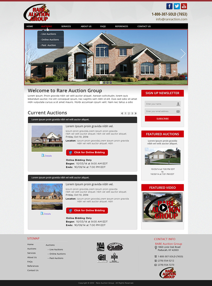 WordPress-Design von Tanvir für AuctionServices.com, Inc. | Design #4634922