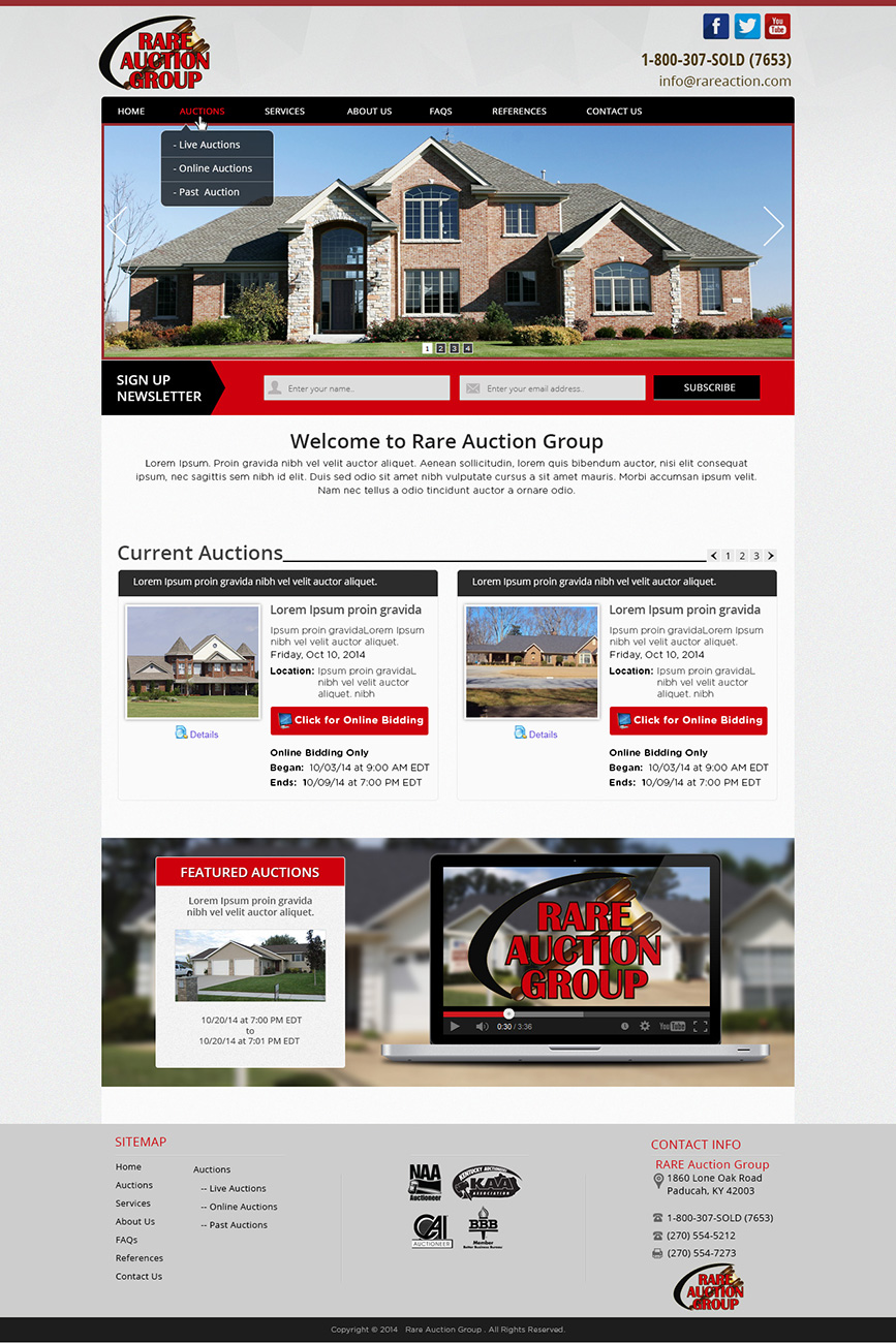 Wordpress Design by Tanvir for AuctionServices.com, Inc. | Design #4635732