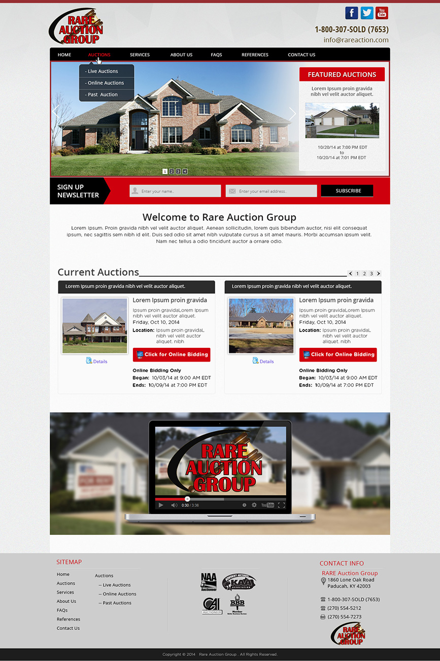 Wordpress Design by Tanvir for AuctionServices.com, Inc. | Design #4636348