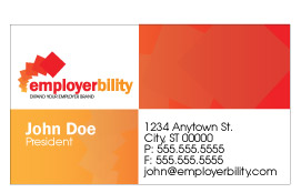 Business Card Design by NiteOwl Designs for Employerbility | Design #6706