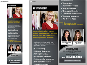 Advertisement Design by Jozbel for OneSource, Inc. | Design: #1312014