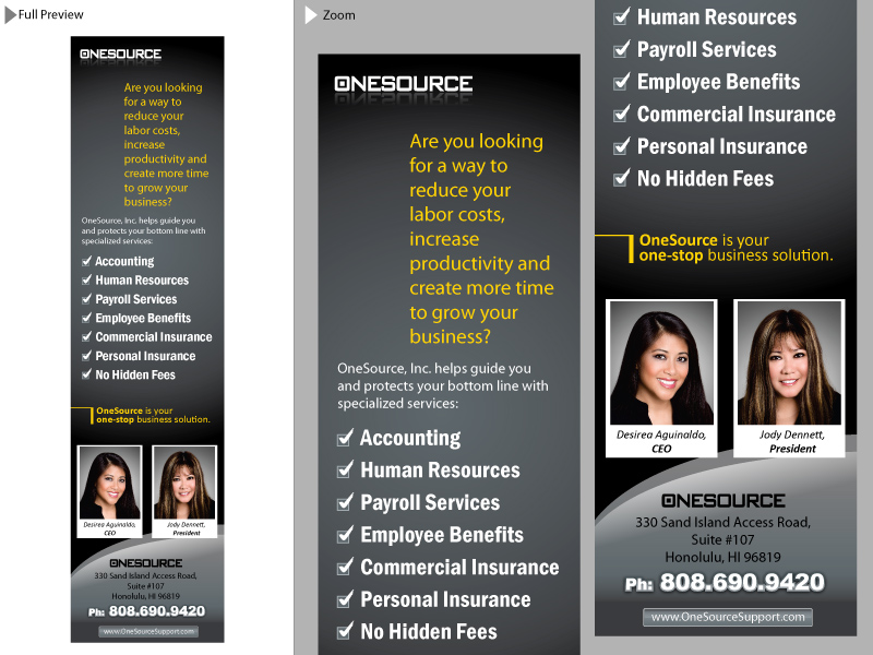 Design Publicitaire par Jozbel pour OneSource, Inc. | Design #1313965