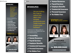 Advertisement Design by Jozbel for OneSource, Inc. | Design: #1313965