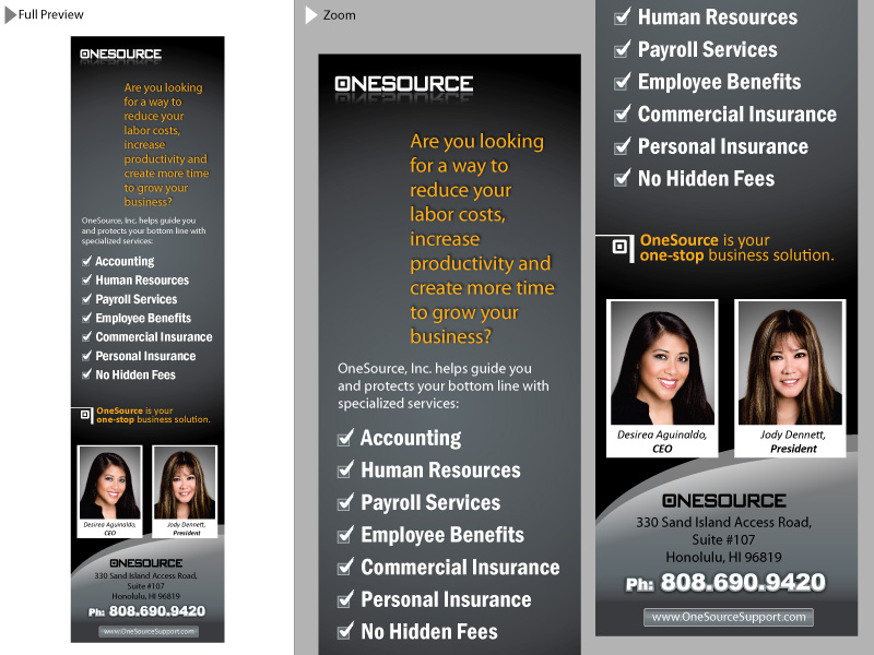 Advertisement Design by Jozbel for OneSource, Inc. | Design #1313971