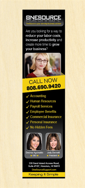 Advertisement Design by rkailas for OneSource, Inc. | Design: #1323683