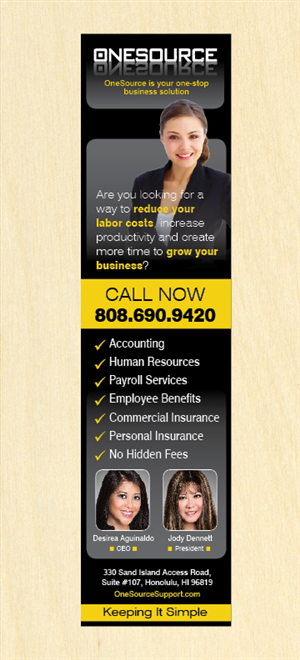 Advertisement Design by rkailas for OneSource, Inc. | Design: #1323742