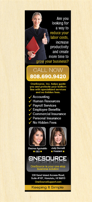 Advertisement Design by rkailas for OneSource, Inc. | Design: #1324445