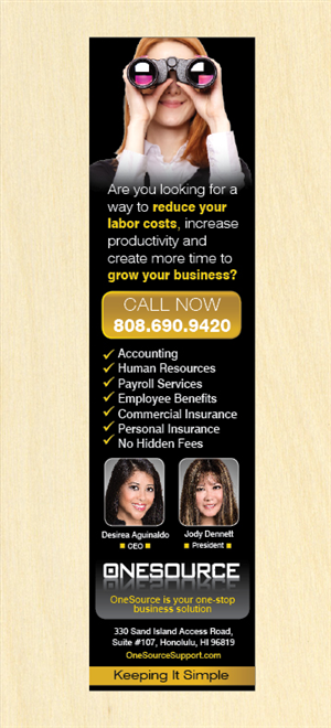 Advertisement Design by rkailas for OneSource, Inc. | Design: #1324446