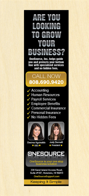 Advertisement Design by rkailas for OneSource, Inc. | Design: #1324468