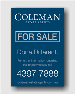 Diseño de Señalética por cb1318 para Coleman Estate Agents | Diseño: #4646922