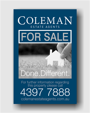 Diseño de Señalética por cb1318 para Coleman Estate Agents | Diseño: #4646973