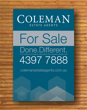 Diseño de Señalética por creativeride para Coleman Estate Agents | Diseño: #4643878