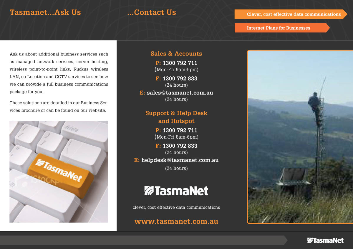 Brochure Design by Tony Walker Graphics Limited for TasmaNet | Design #225338