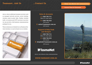 Broschüren-Design von Tony Walker Graphics Limited für TasmaNet | Design: #225338