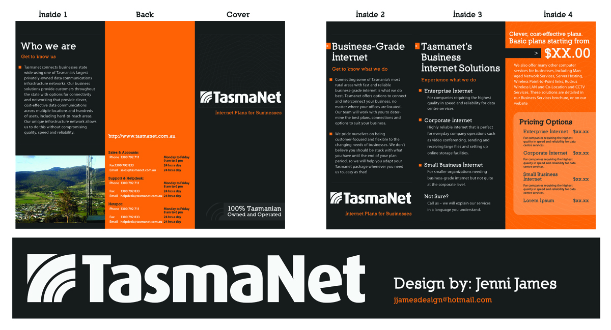 Brochure Design by JJamesDesign for TasmaNet | Design #220968