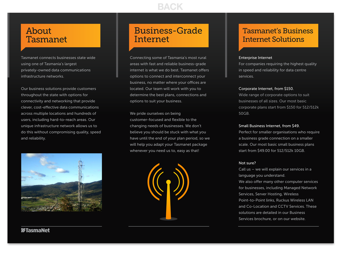 Brochure Design by Allon for TasmaNet | Design #233680