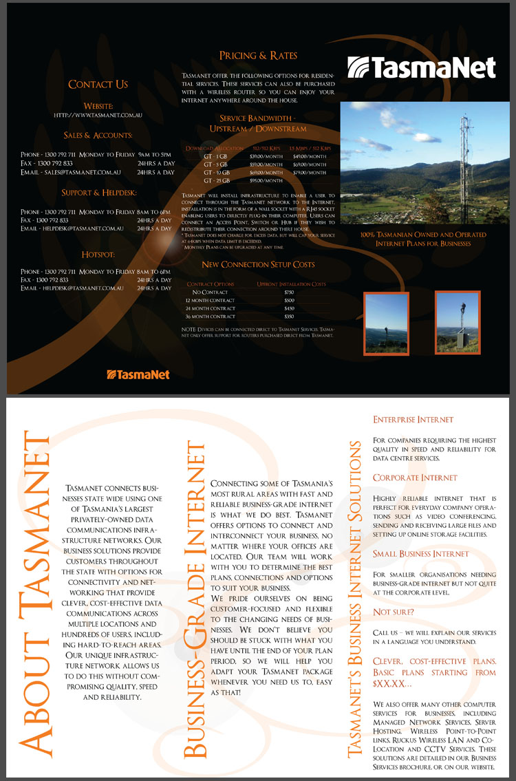 Brochure Design by Smitha Abraham for TasmaNet | Design #223874
