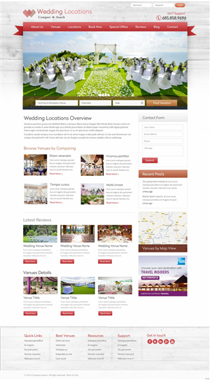 Wedding location search & compare