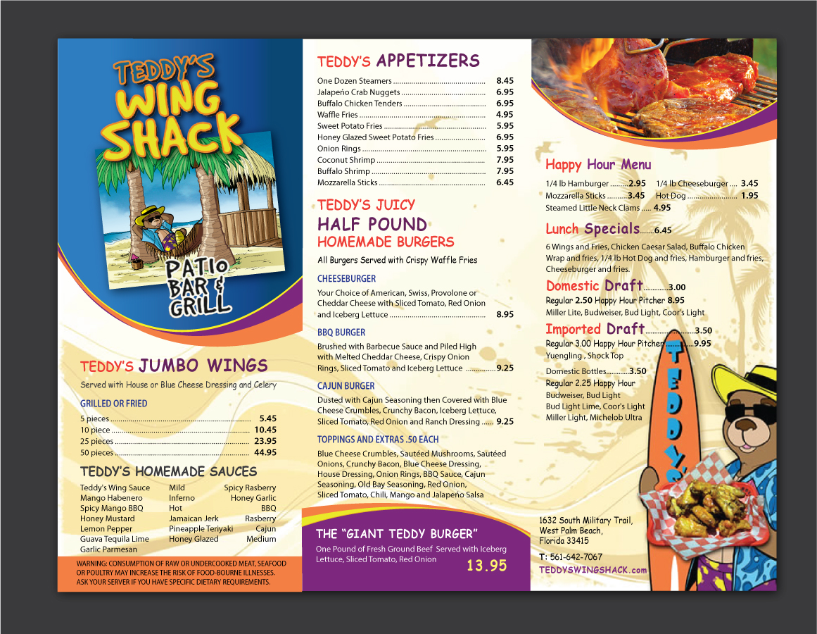 Menu Design by Sbss for this project | Design #1323357