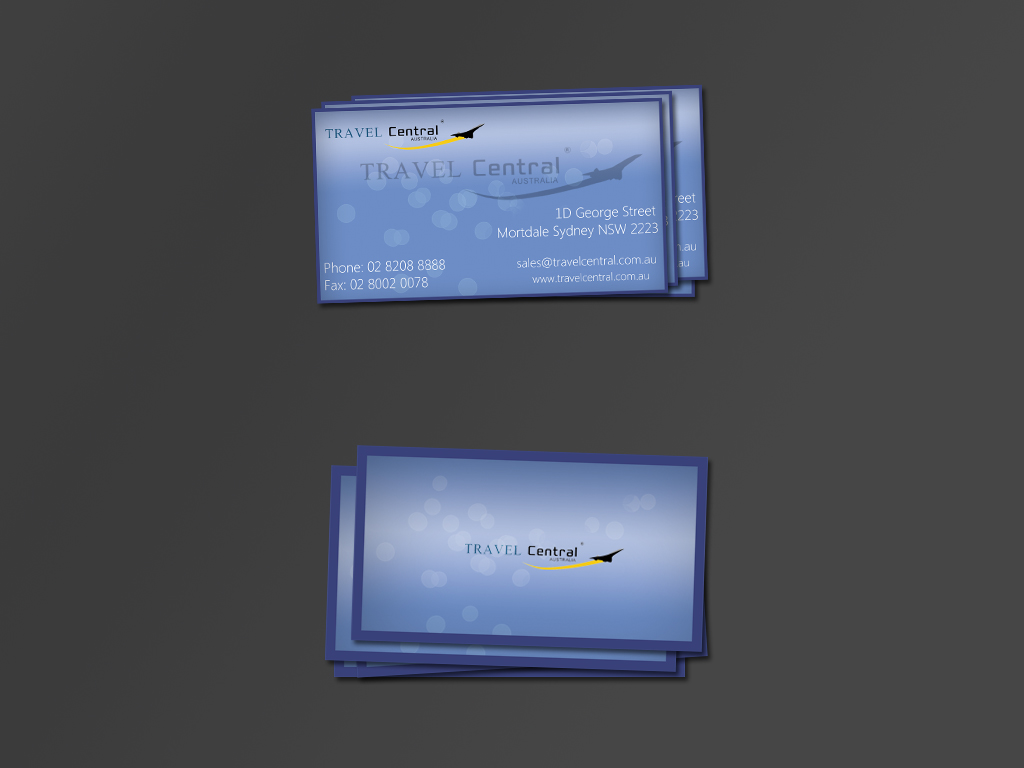 Business Card Design by poljac4270 for TRAVEL CENTRAL | Design #1317733