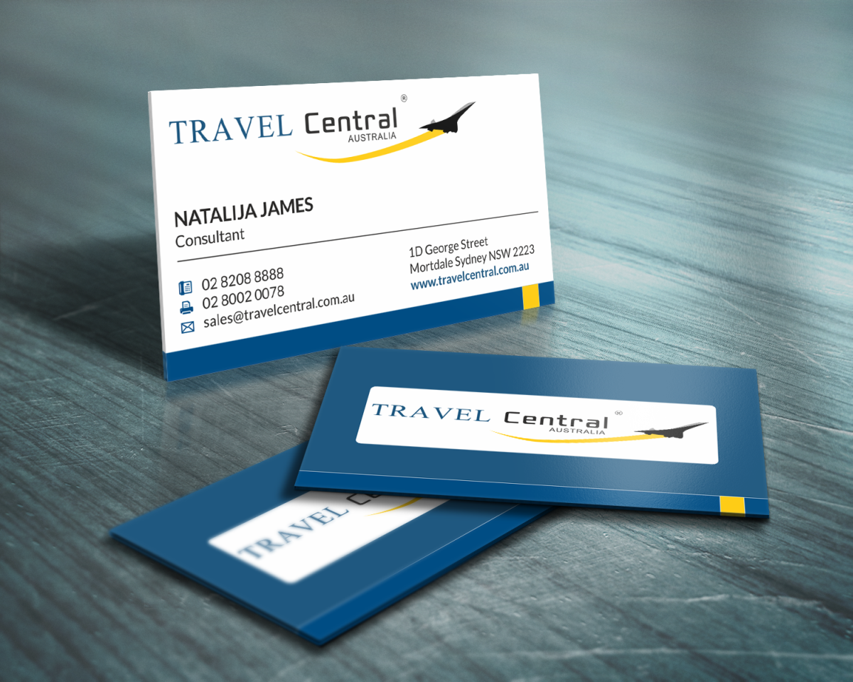 Design de Carte de Visite par HYPdesign pour TRAVEL CENTRAL | Design #1318249
