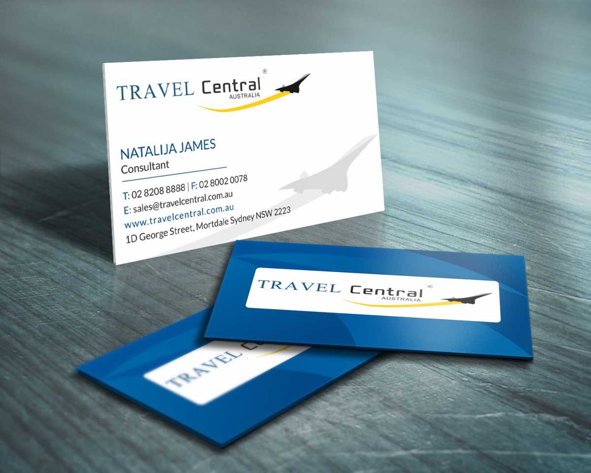 Design de Carte de Visite par HYPdesign pour TRAVEL CENTRAL | Design #1318251