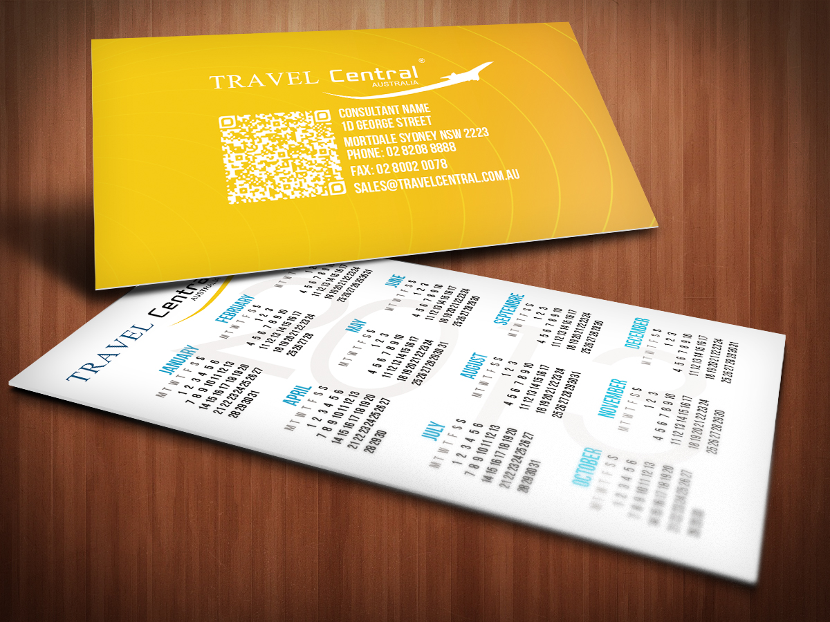 Visitenkarten-Design von Ananass-Templates für TRAVEL CENTRAL | Design #1323177