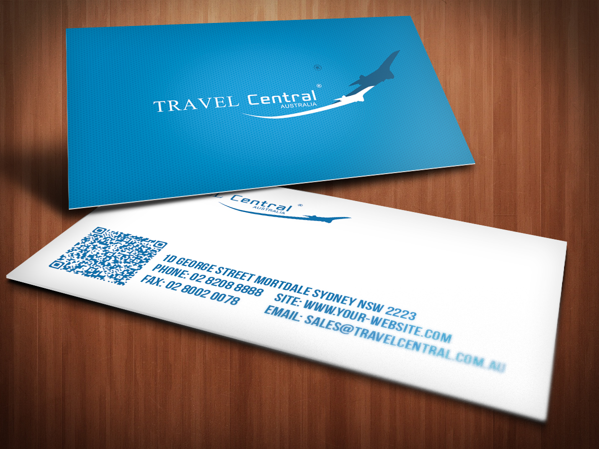 Business Card Design by Ananass-Templates for TRAVEL CENTRAL | Design #1326570