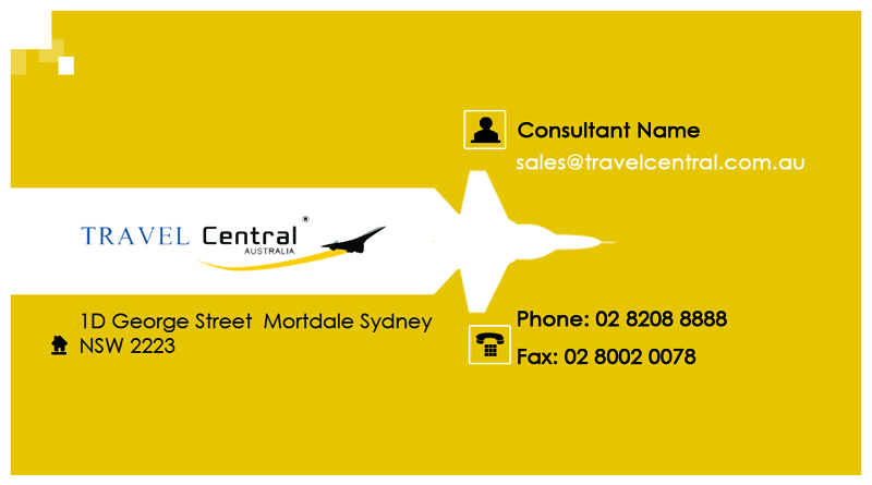Diseño de Tarjeta de Presentación por haythamfarid para TRAVEL CENTRAL | Diseño #1316537