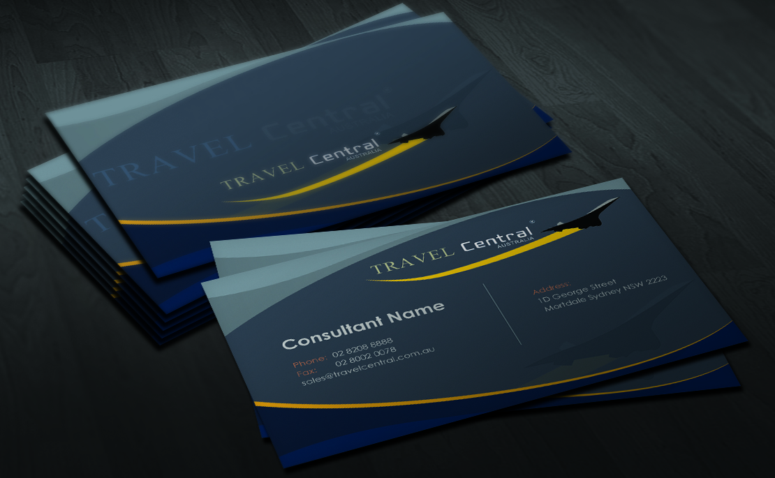 Business Card Design by GraphicSolver for TRAVEL CENTRAL | Design #1339829