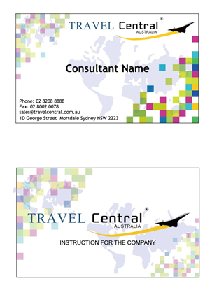 Visitenkarten-Design von J.C für TRAVEL CENTRAL | Design #1337247