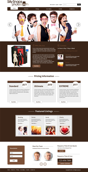 -Photo booth rental Web Design Project