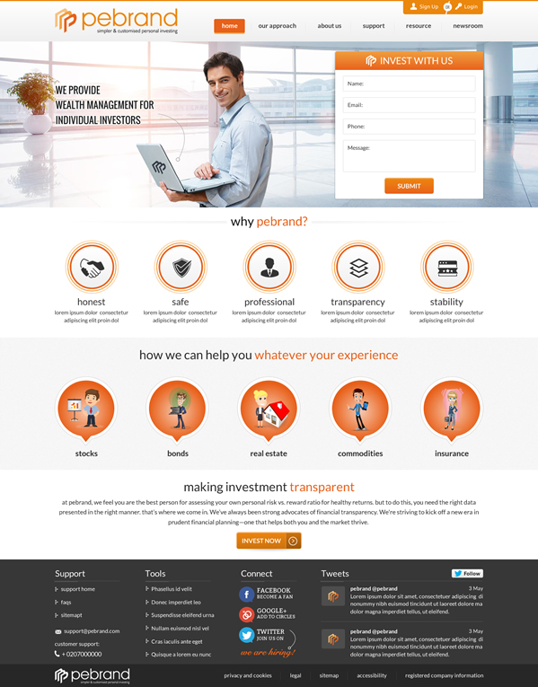 Web Design by Sbss for pebrand | Design #4689838