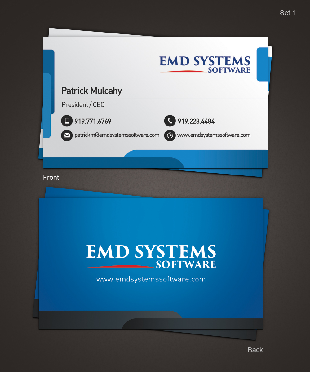 Business Card Design by Pixeleas for EMD Systems Software | Design #4843935