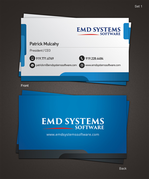 Business Card Design by Pixeleas for EMD Systems Software | Design: #4843935