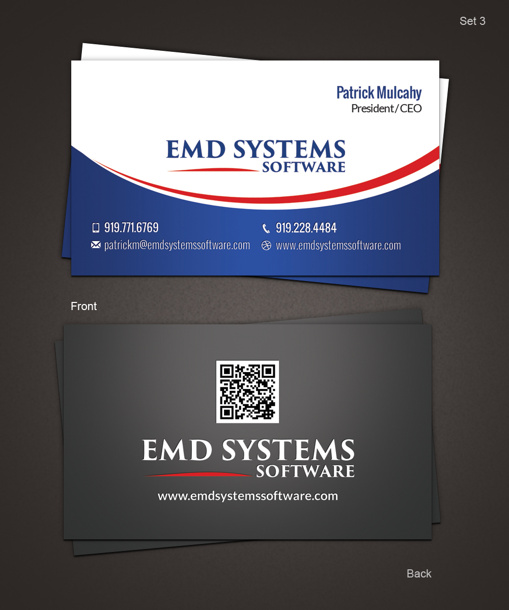 Business Card Design by Pixeleas for EMD Systems Software | Design #4849374