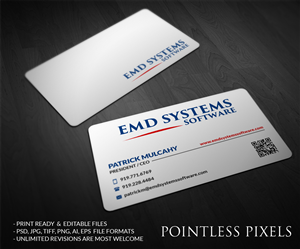 Business Card Design by Pointless Pixels India for EMD Systems Software | Design: #4845164