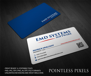 Business Card Design by Pointless Pixels India for EMD Systems Software | Design: #4845165