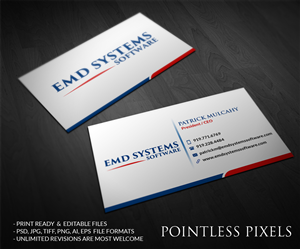 Business Card Design by Pointless Pixels India for EMD Systems Software | Design: #4845169