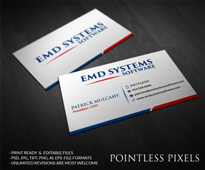 Business Card Design by Pointless Pixels India for EMD Systems Software | Design: #4845172